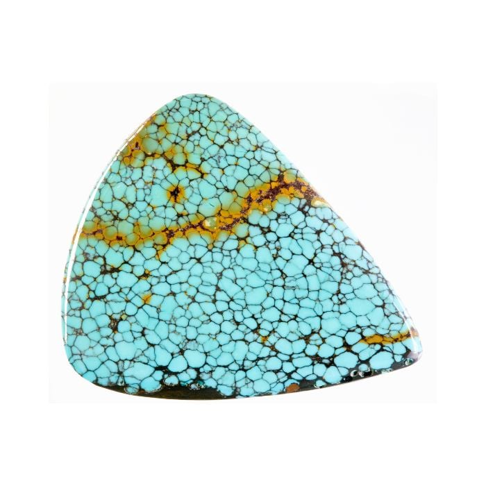 Turquoise, cabochon bleu-vert veiné de matrice